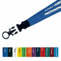 1" Cotton Lanyard w/ Detachable O-Ring (1 Color)